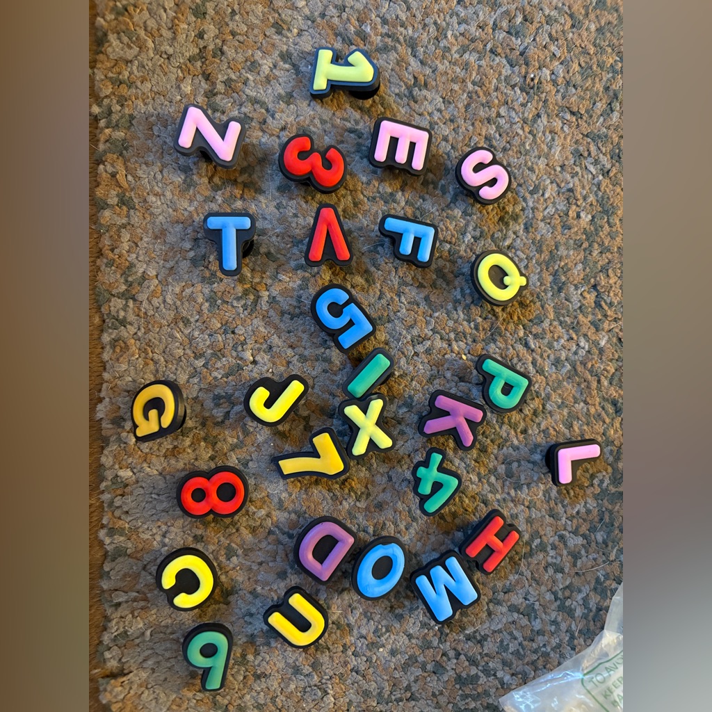 Alphabet Assorted Croc Charms Brand New